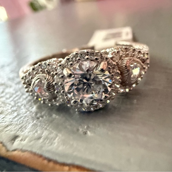 Judith Ripka 925 Sterling Silver Ring Size 10.75 NEW